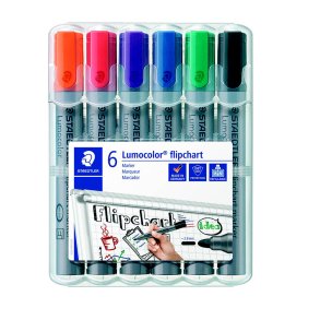 Lumocolor® flipover marker 356 WP6, 6 farver